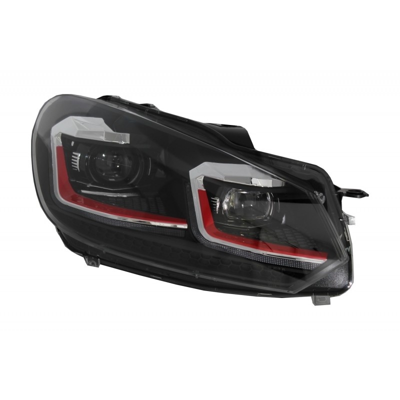 Kit phares LED pour Golf 6 (Style Golf 7 Facelift 7.5 GTI rouge)