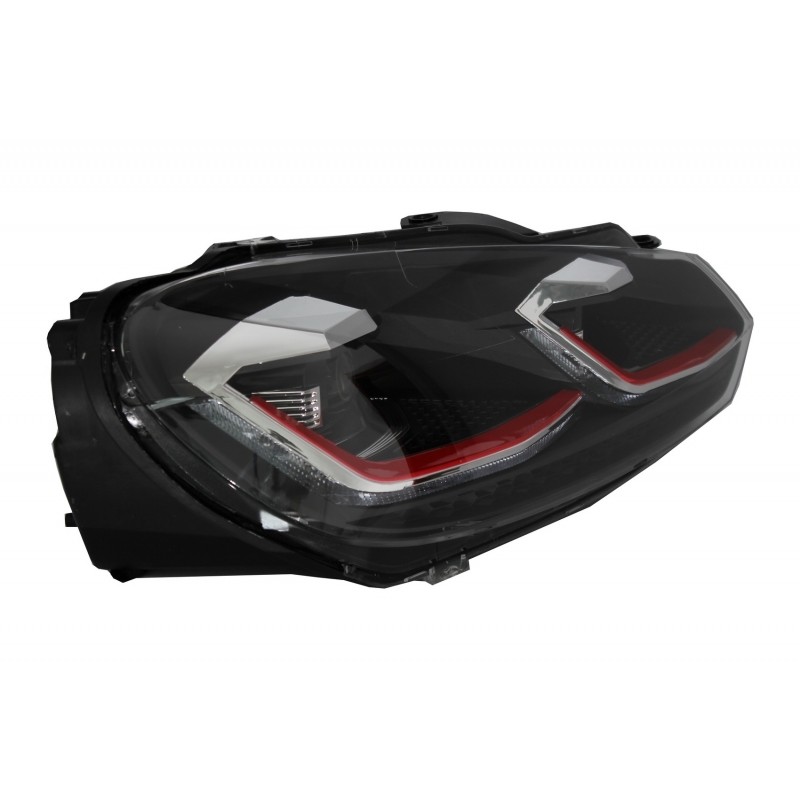 Kit phares LED pour Golf 6 (Style Golf 7 Facelift 7.5 GTI rouge)