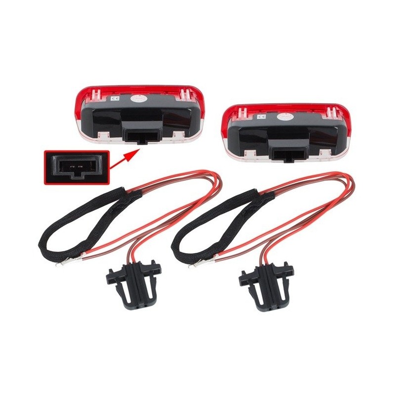 Lampe de porte Led Blanc/Rouge