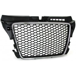Calandre Audi A3 8P Nid d'abeille sans sigle avec support plaque