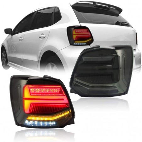 Feux Full Led noir avec clignotants dynamique VW Polo 6R et 6C