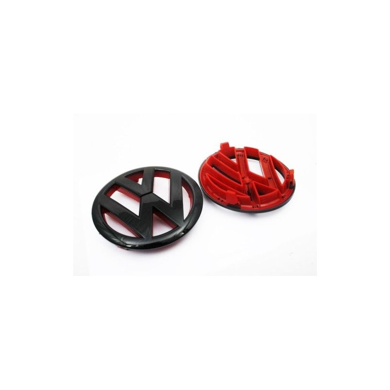 Logo de calandre Noir brillant et rouge Golf 6 Logo de calandre Noir brillant et rouge Golf 6