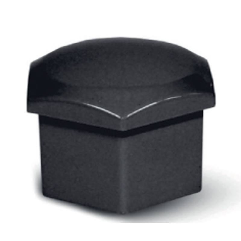 Kit de couvres écrous de jantes en plastique noir - 17mm - set de 20+1 pièces