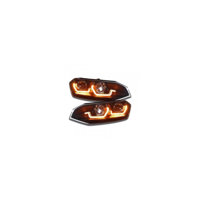 Phares avec Clignotants led dynamique pour Polo 2G