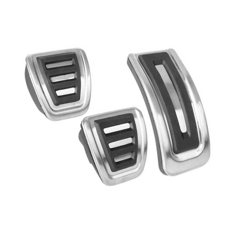 Pédales Aluminium brossé pour VW, Audi, Seat, Skoda 5Q0721601A / 5Q0721131A / 5Q1721647A