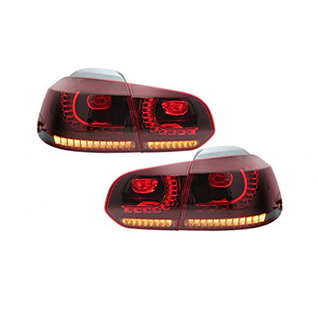 Feux rouge fumé VW Golf 6 Full Led à clignotants dynamique