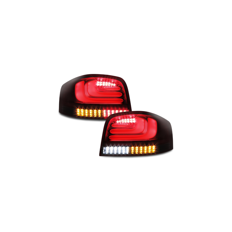 Feux LED Audi A3 8P 03-09 Noir/Rouge/Fume