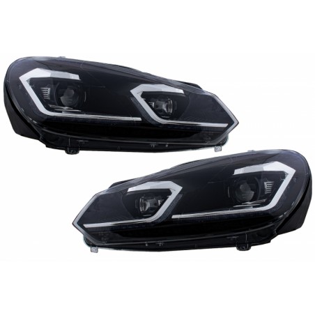 Kit phares LED pour Golf 6 (Style Golf 7 Facelift 7.5) avec clignotants dynamique