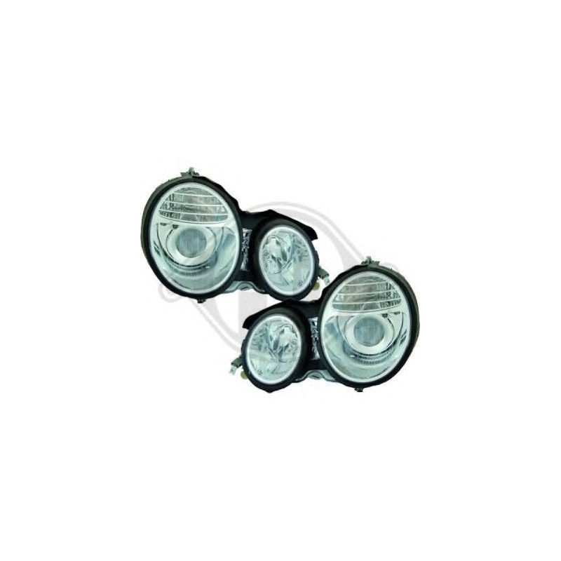 phares design, chrome, H7/H7, règl. électr.,      W210,