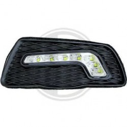 feux diurnes, set, avec grilles pour anti-br., noir, homologation R87     MERCEDES W204,