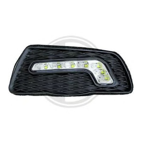 feux diurnes, set, avec grilles pour anti-br., noir, homologation R87     MERCEDES W204,