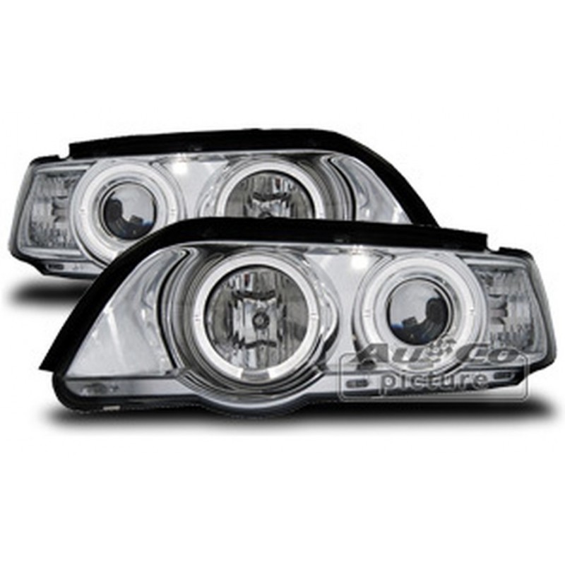 Projecteurs  avec 2 Angel Eyes  BMW E53 / X5