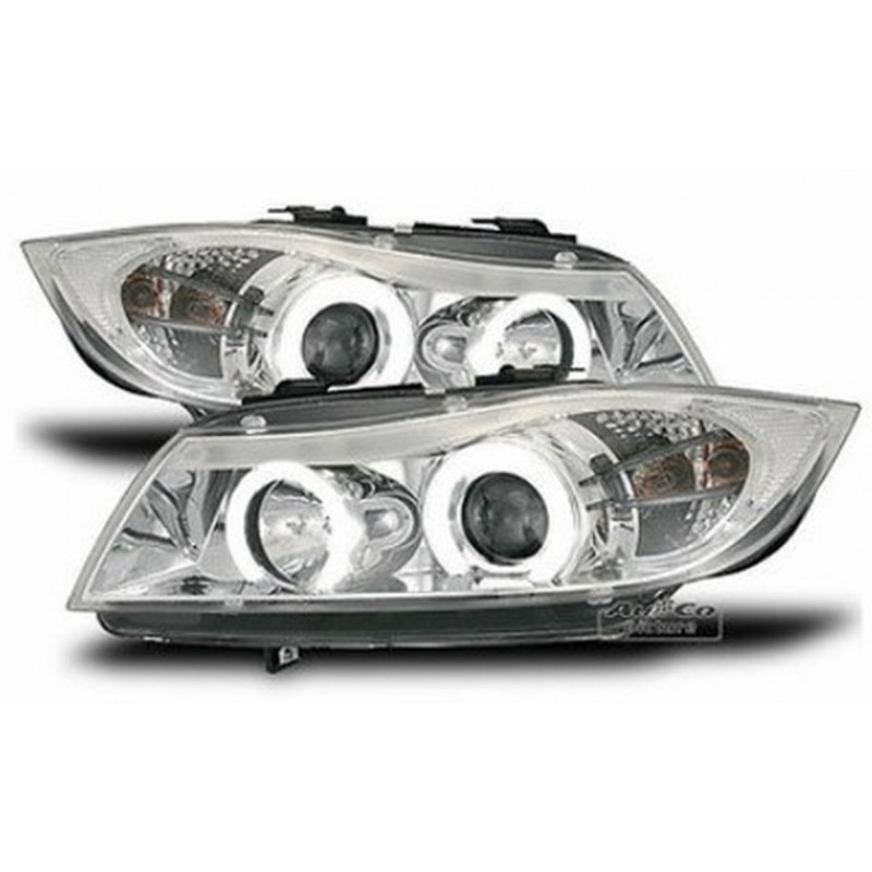 Projecteurs  avec 2 Angel Eyes  BMW E90 / E91