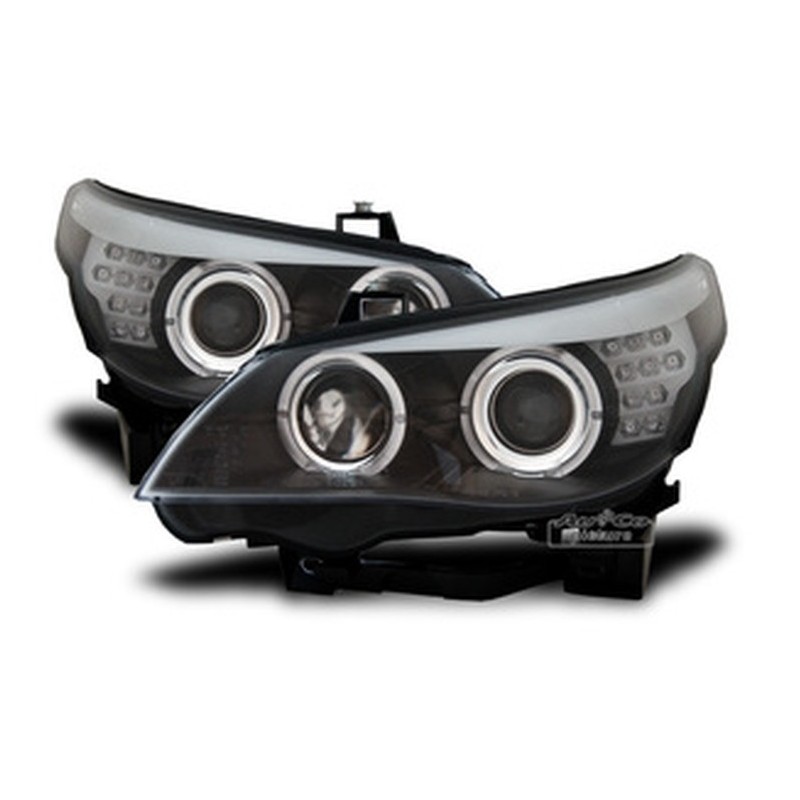 Projecteurs avec Angel Eyes pour BMW 5 SERIE E60 Xénon
