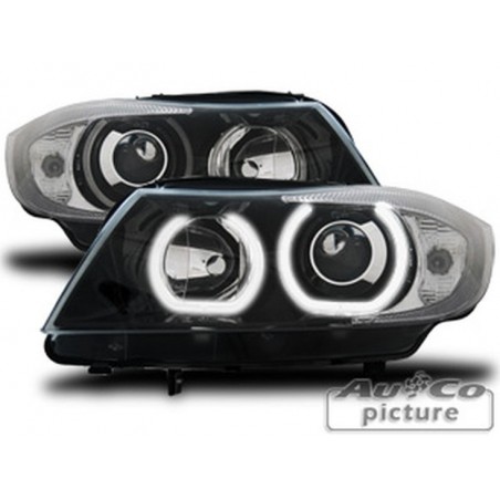 Projecteurs avec 2 Angel Eyes LED pour BMW E90 / E91