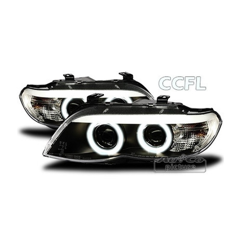 Projecteurs avec 2 CCFL Angel Eyes pour BMW E53 / X5