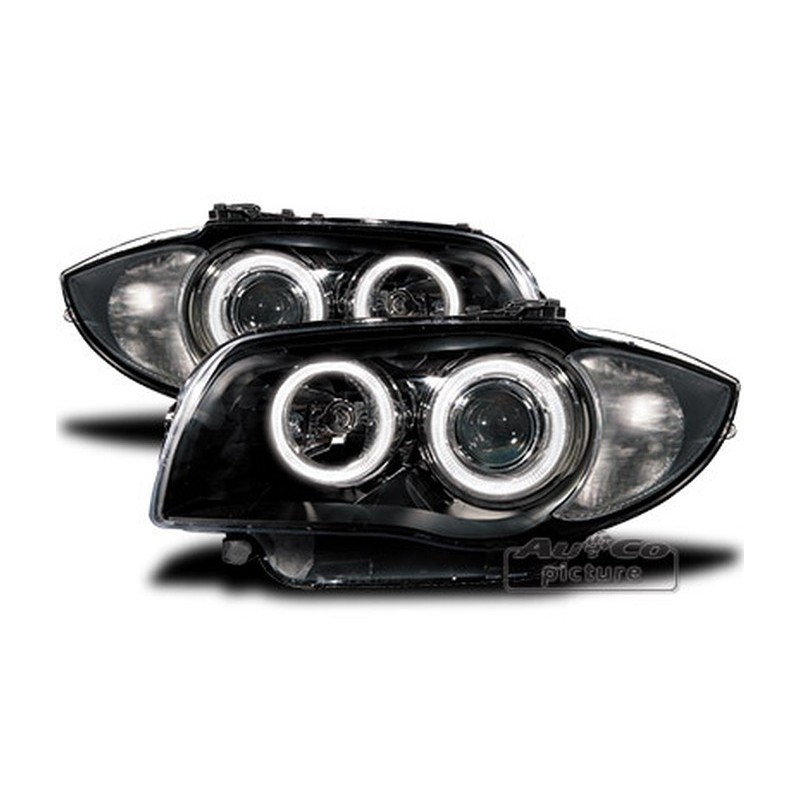 Projecteurs avec Angel Eyes pour BMW E81/E82/E87/E88