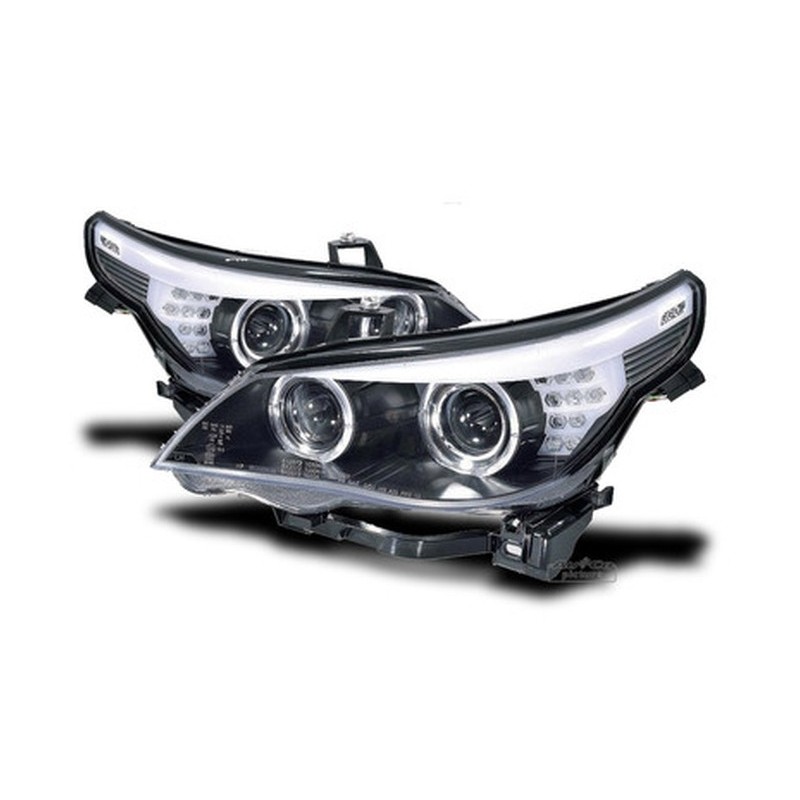 Projecteurs avec Angel Eyes pour BMW 5 SERIE Xénon