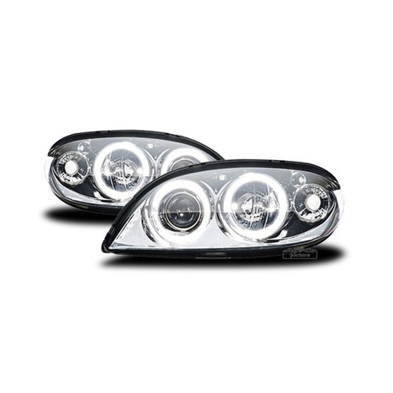 Projecteurs  avec 2 Angel Eyes  Citroen Saxo (Phase II)