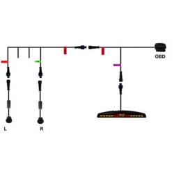 Front parking assistance (OBD 2) with LED Display and 2 Sensors