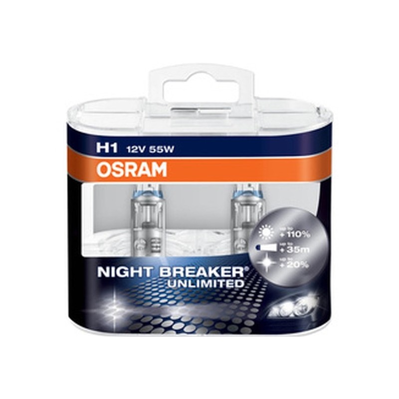 Lampe Halogène H1 Osram Night Breaker Unlimited 12V 55W