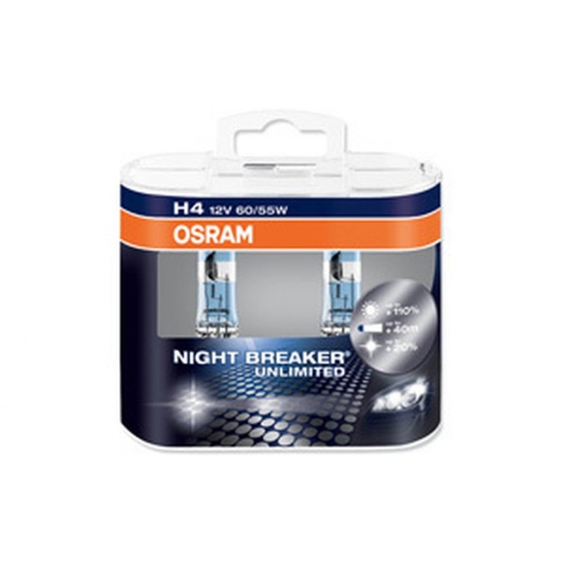 Lampe Halogène H4 Osram Night Breaker Unlimited 12V 60/55W Lampe Halogène H4 Osram Night Breaker Unlimited 12V 60/55W