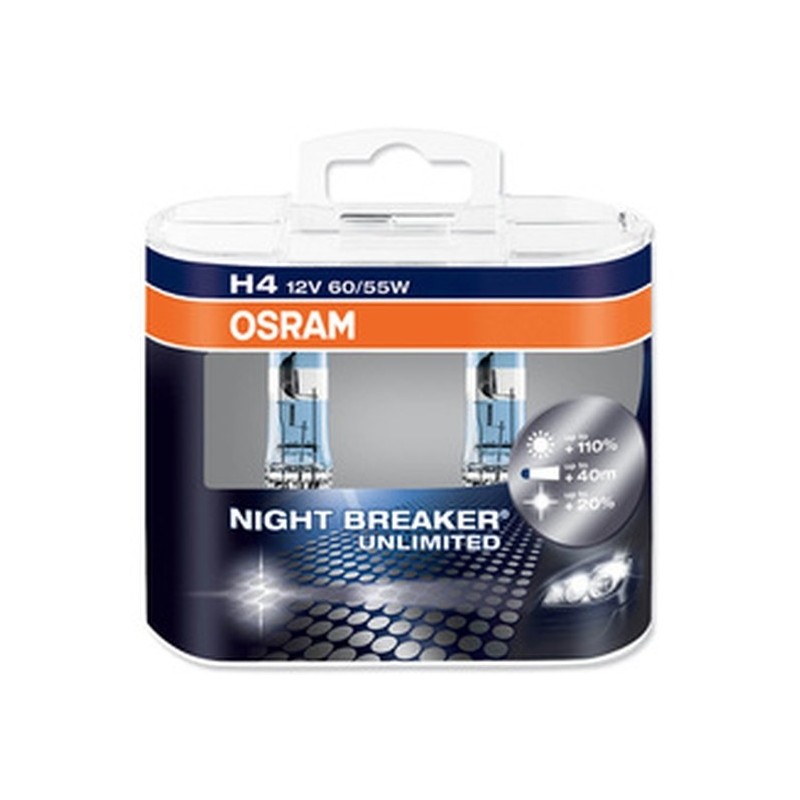 Lampe Halogène H4 Osram Night Breaker Unlimited 12V 60/55W Lampe Halogène H4 Osram Night Breaker Unlimited 12V 60/55W