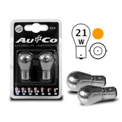 Feu clignotant chrome  12V 21W Ba15s