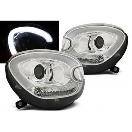 Phares avec feux diurnes à LED Optics pour BMW Série Mini Countryman type R60 Chrome Edition