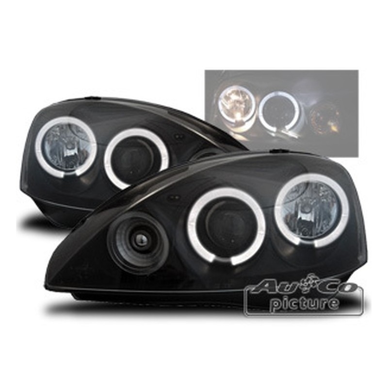 Projecteurs avec Angel Eyes pour OPEL CORSA (C)