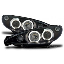 Projecteurs  avec 2 Angel Eyes  Peugeot 206/206 CC