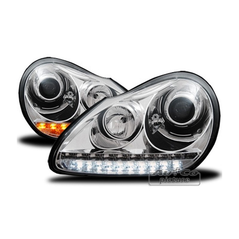 Projecteurs Xénon avec LED Optique Feux Diurnes Porsche Cayenne (9PA)