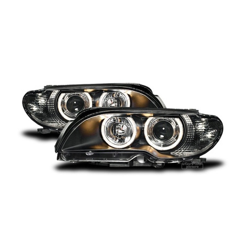 Projecteurs  avec 2 Angel Eyes  BMW E46 03-06