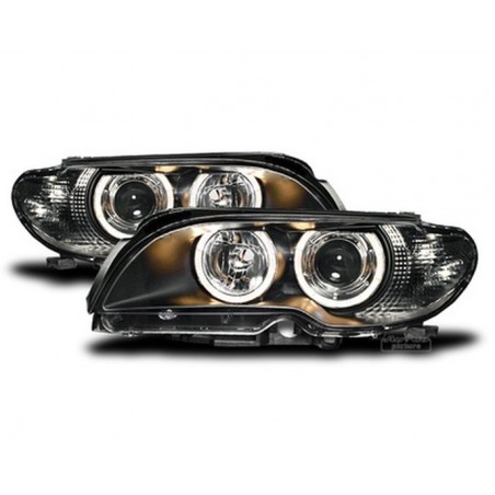 Projecteurs  avec 2 Angel Eyes  BMW E46 03-06