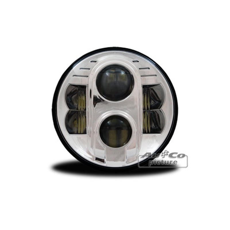 Projecteur à LED 7" (175mm) rond avec homologation européenne