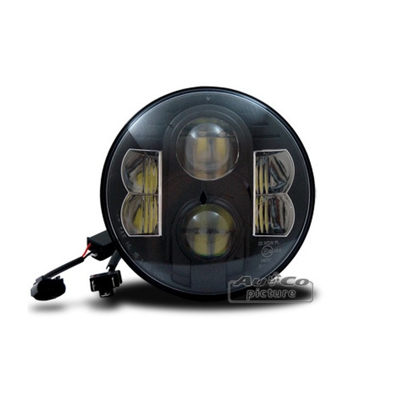Projecteur à LED 7" (175mm) rond avec homologation européenne