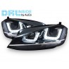 Projecteurs avec Feux Diurnes LED pour VW GOLF 7 CHROME-LINE Projecteurs avec Feux Diurnes LED pour VW GOLF 7 CHROME-LINE