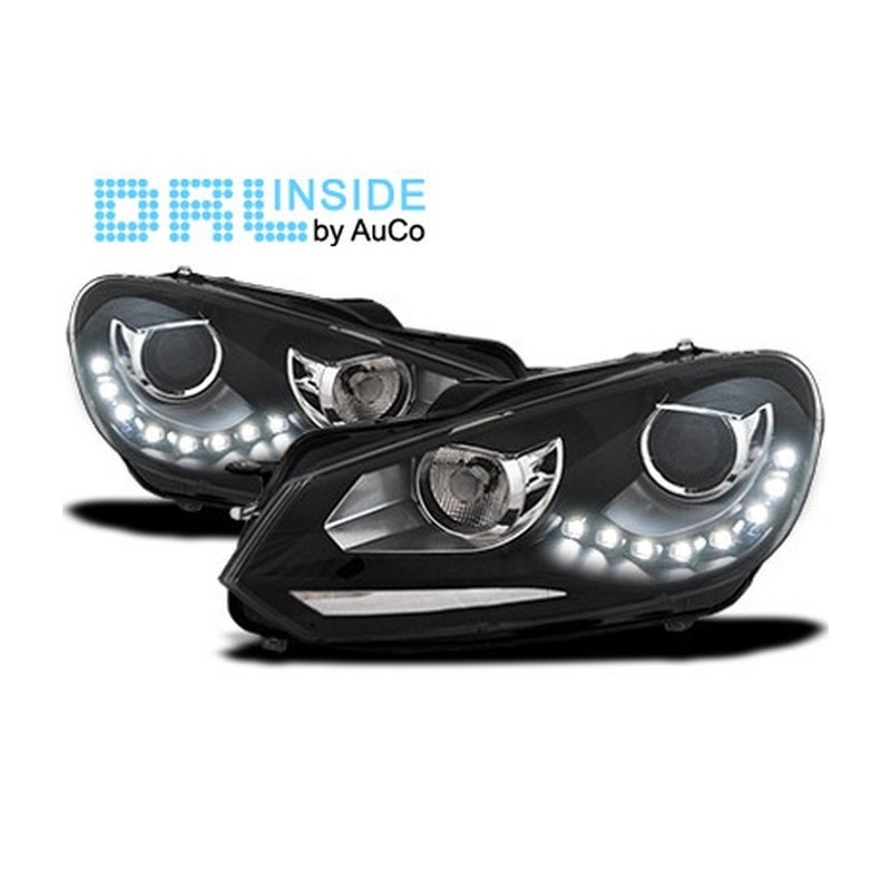 Projecteurs avec Feux Diurnes LED pour VW Golf VI