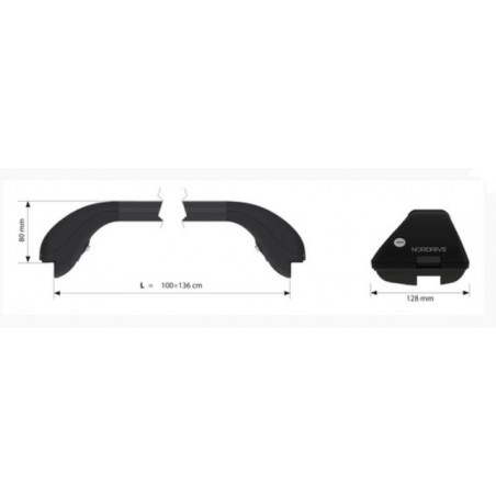NORDRIVE SNAP Telescopic steel roof bars Large NORDRIVE SNAP Telescopic steel roof bars Large