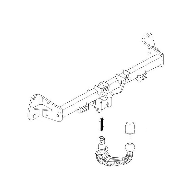 WESTFALIA Attelage de remorque A40V détachable BMW 4er F33 / CABRIO