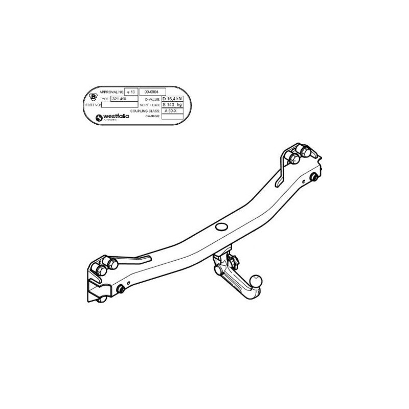 WESTFALIA Attelage de remorque A40V détachable pour VW TOUAREG 1