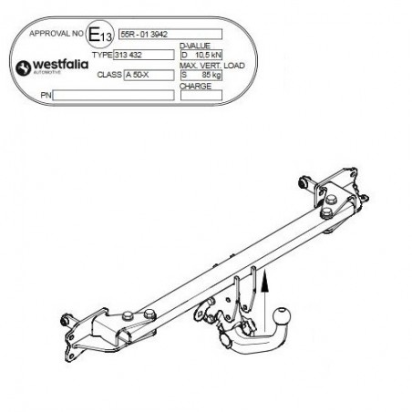 WESTFALIA Attelage de remorque A40V pour MERCEDES-BENZ CLASSE C BREAK (S205)