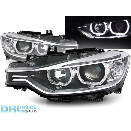 Projecteurs avec Angel Eyes LED pour BMW 3 SERIES F30 / F31