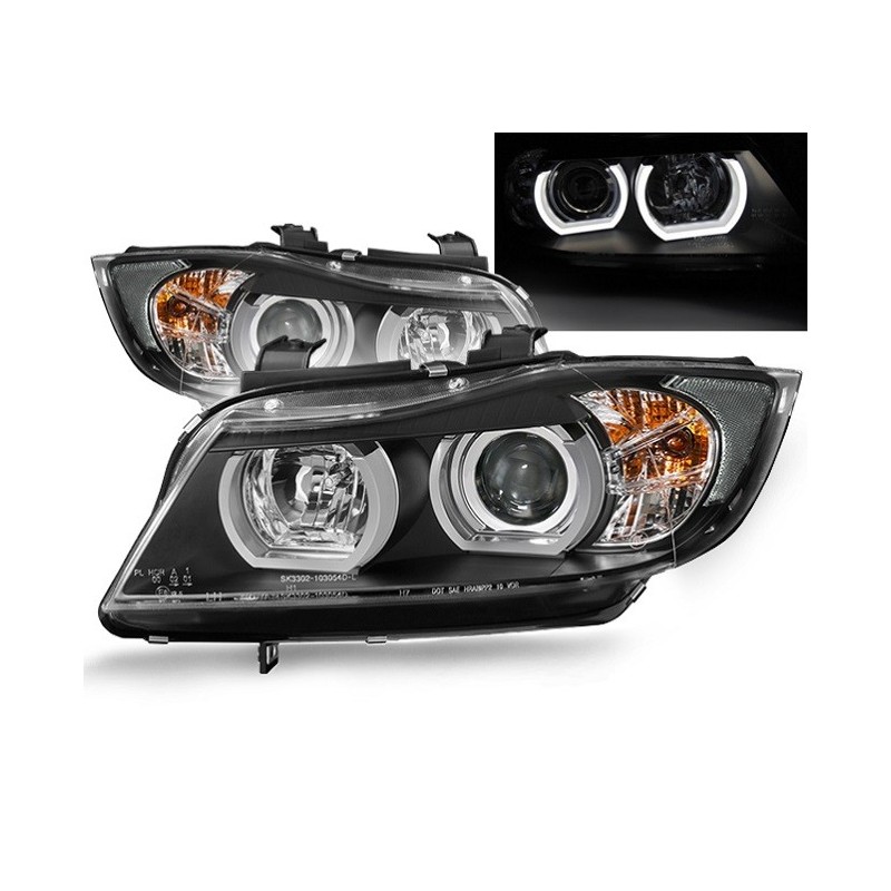 Projecteurs  avec 2 Angel Eyes  BMW E90 / E91