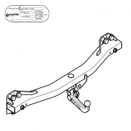 WESTFALIA Attelage de remorque A40V détachable pour AUDI Q7 / 4L