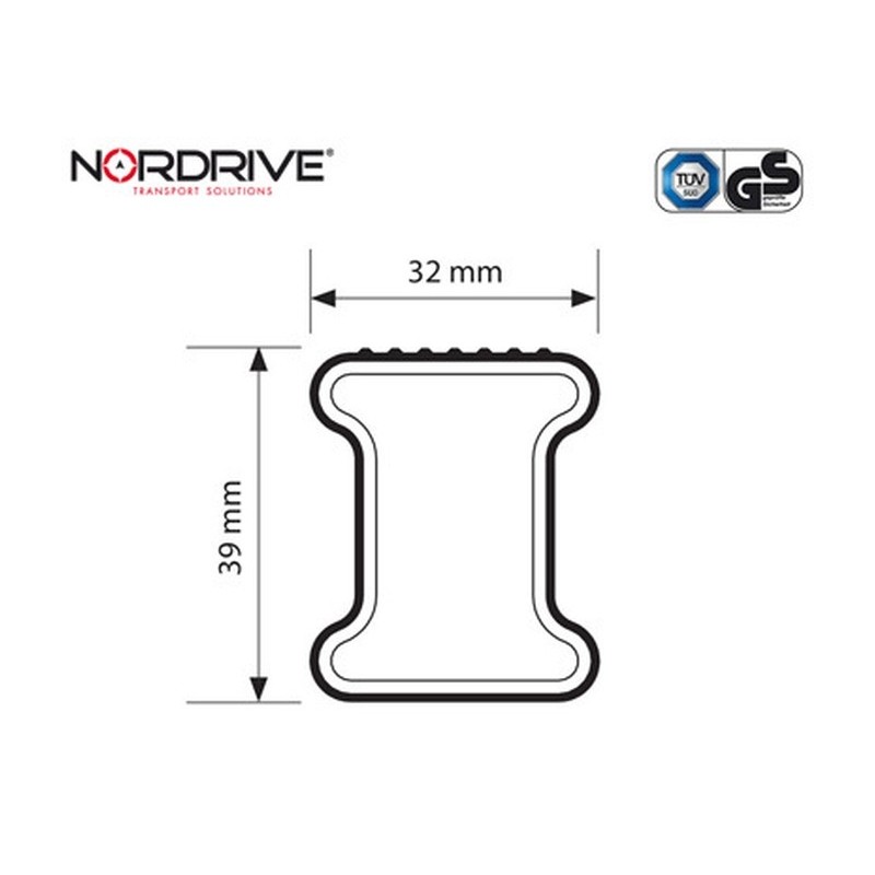 NORDRIVE KARGO Barres de toit 3-Barres pour VW T5 TRANSPORTER / MULTIVAN