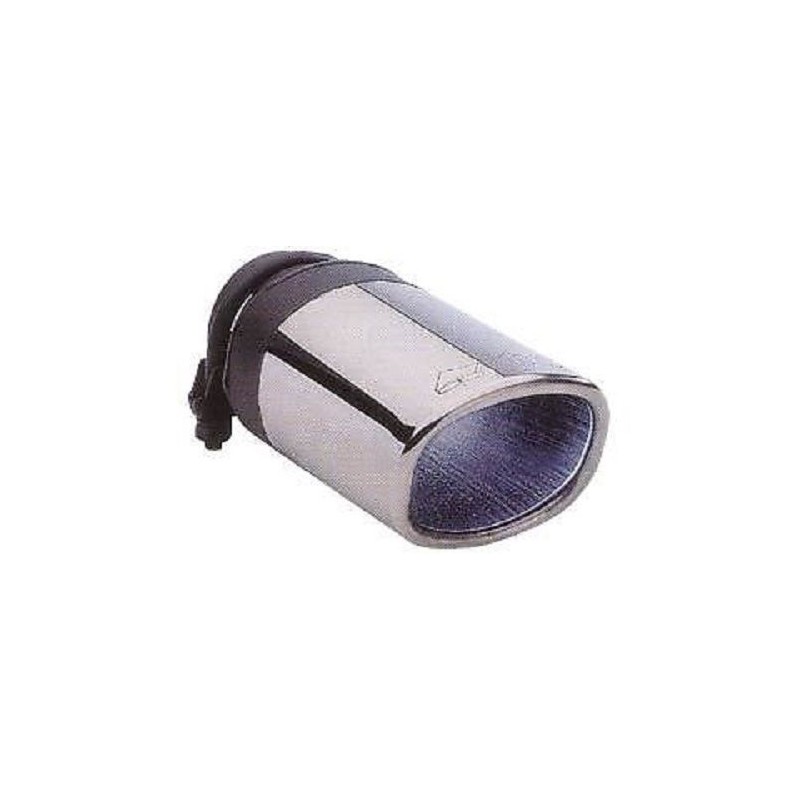 Auspuffblende Universal Chrom Rechteck  70 mm x 85 mm / Länge 180 mm