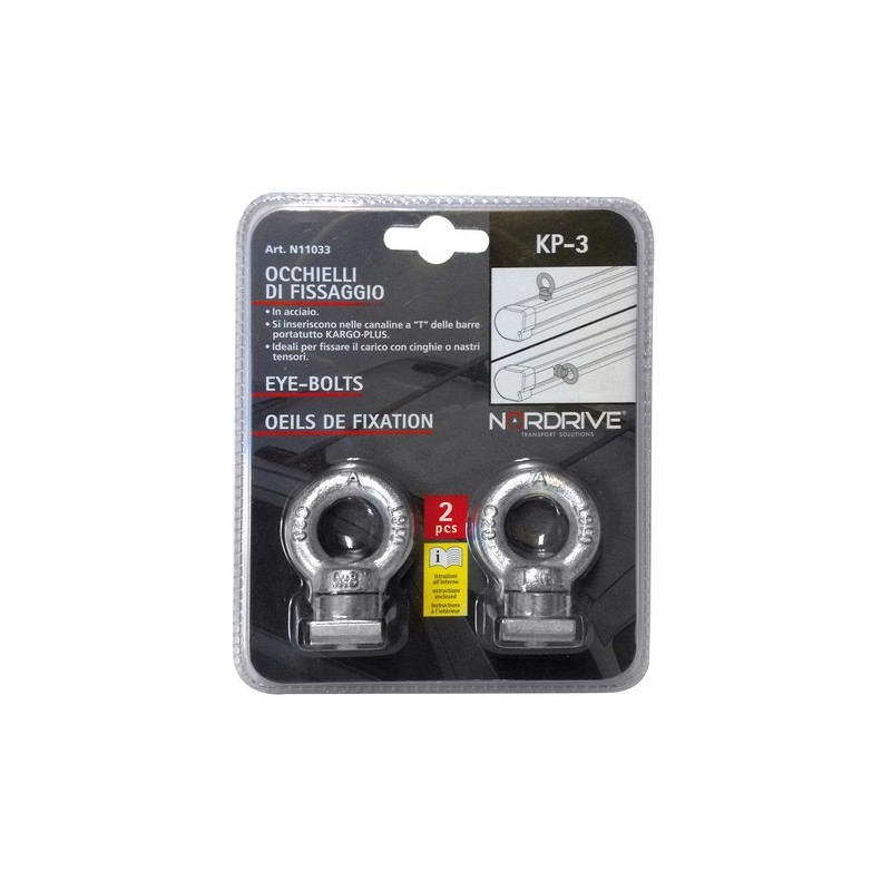 NORDRIVE KARGO PLUS Oeillets de fixation pour Barres de Toit