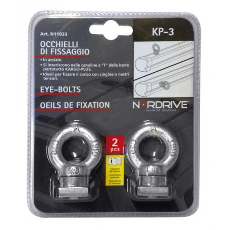 NORDRIVE KARGO PLUS Oeillets de fixation pour Barres de Toit