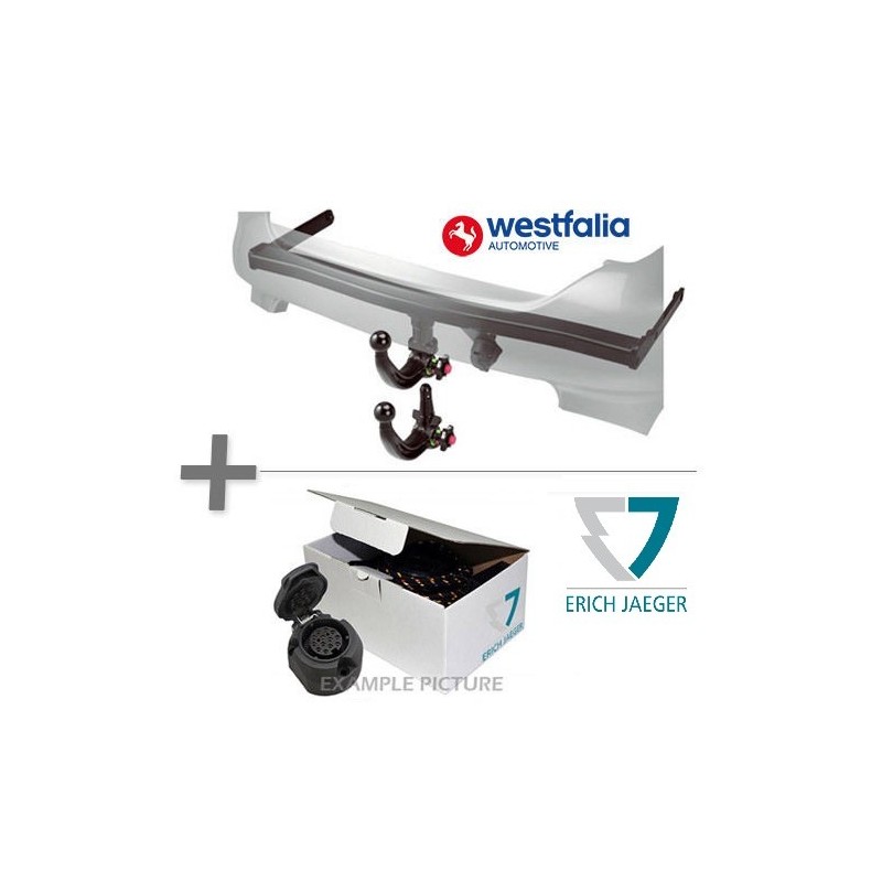 WESTFALIA Attelage de remorque A40V + ERICH JAEGER KIT ÉLECTRIQUE 13 BROCHES VW CADDY 3